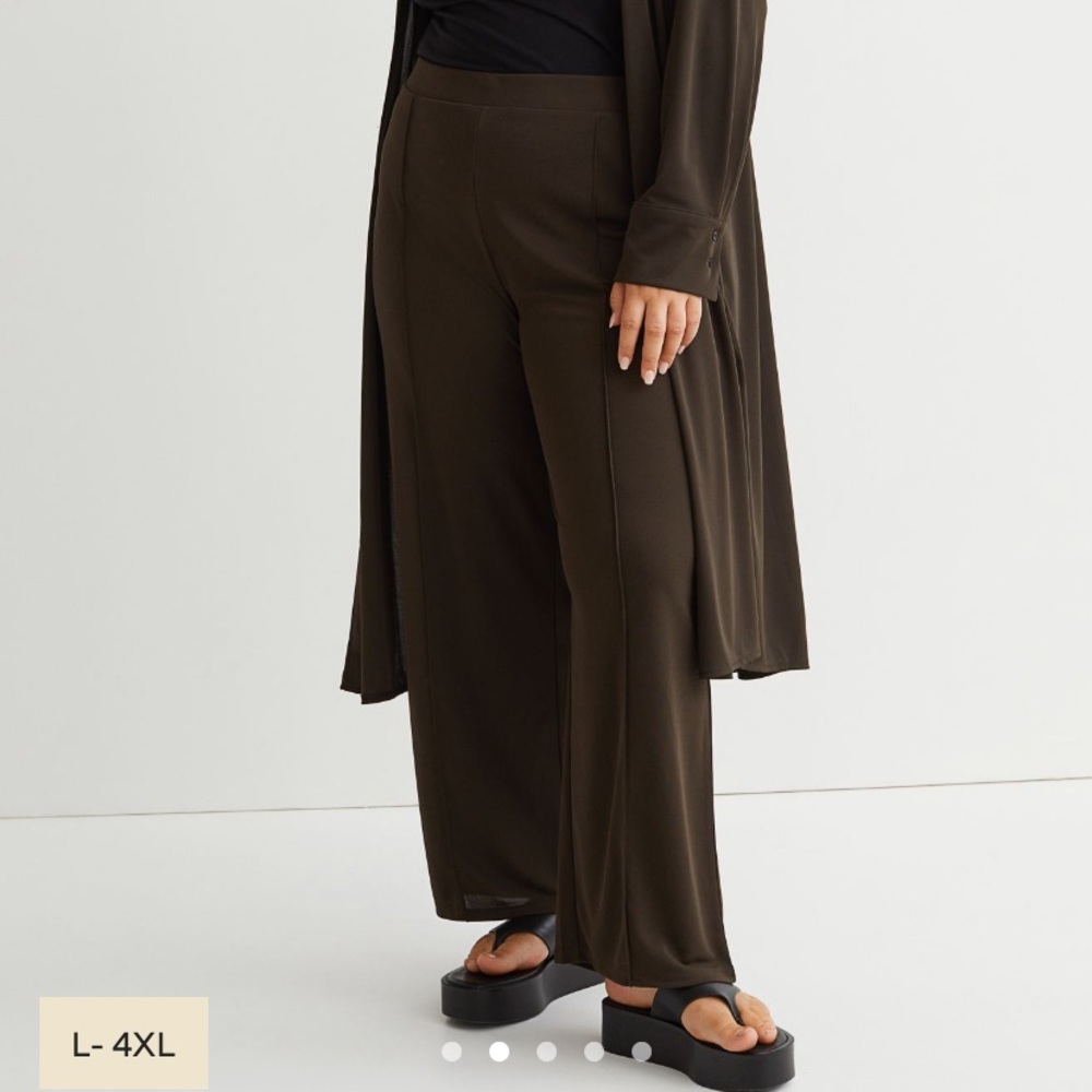 H&M Plus Size Wide Leg Trousers